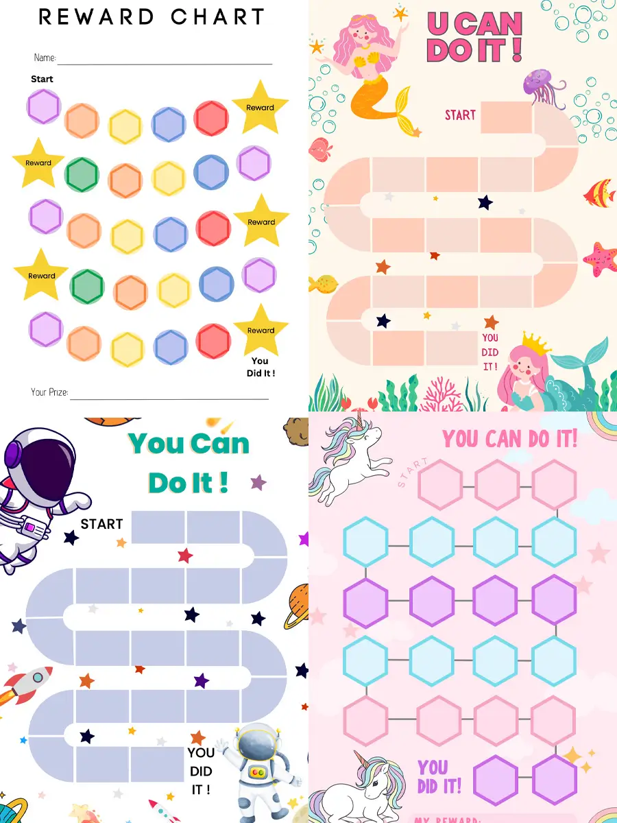Printable Reward Chart Bundle – 15 Pages of Fun Motivation Tools for Kids - Image 2