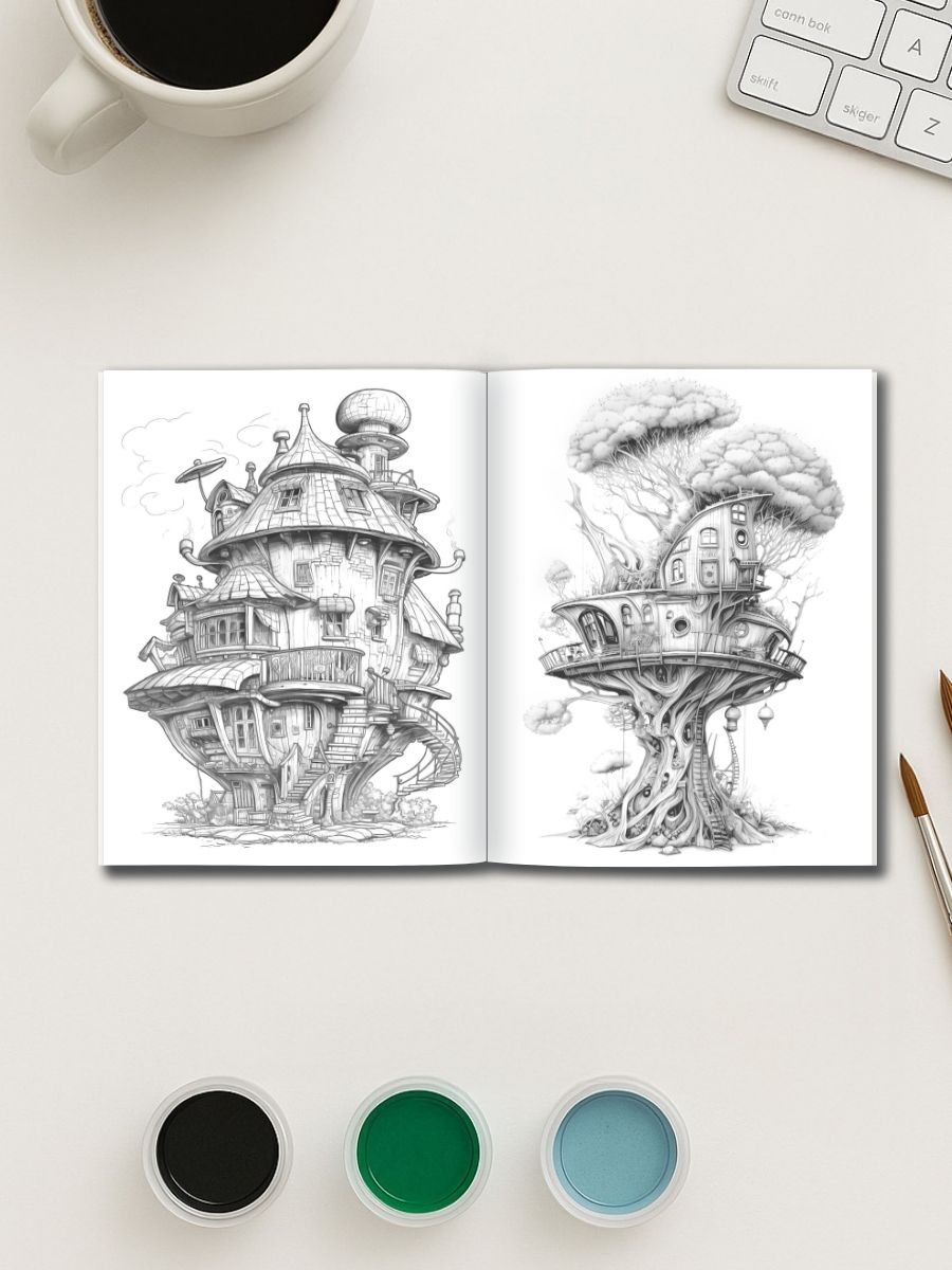 Tomorrow’s Fairyland – 100 Futuristic Fairy House Pages - Image 2